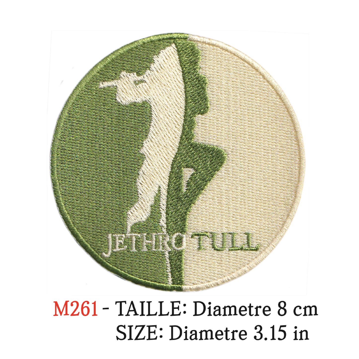 MAXIMUMPATCHES - Ecusson Patch Brodé Thermocollant - Diametre 8 cm - Jethro Tull Groupe Musique Rock Punk Hard Trash Métal Heavy Psychedelic