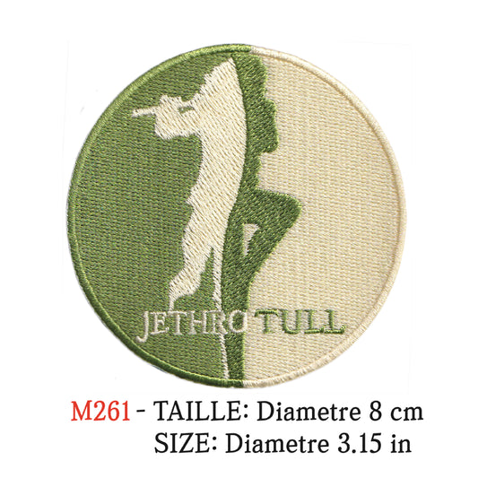 MAXIMUMPATCHES - Ecusson Patch Brodé Thermocollant - Diametre 8 cm - Jethro Tull Groupe Musique Rock Punk Hard Trash Métal Heavy Psychedelic