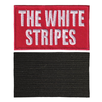 MAXIMUMPATCHES - The White Stripes - 8 cm x 4,7 cm - Ecusson Patch Brodé Avec Scratch Cousu Au Dos + Carré Scratch A Coudre, Face Opposé 10 cm x 10 cm/Groupe Musique Métal Rock Punk Heavy Trash Blues