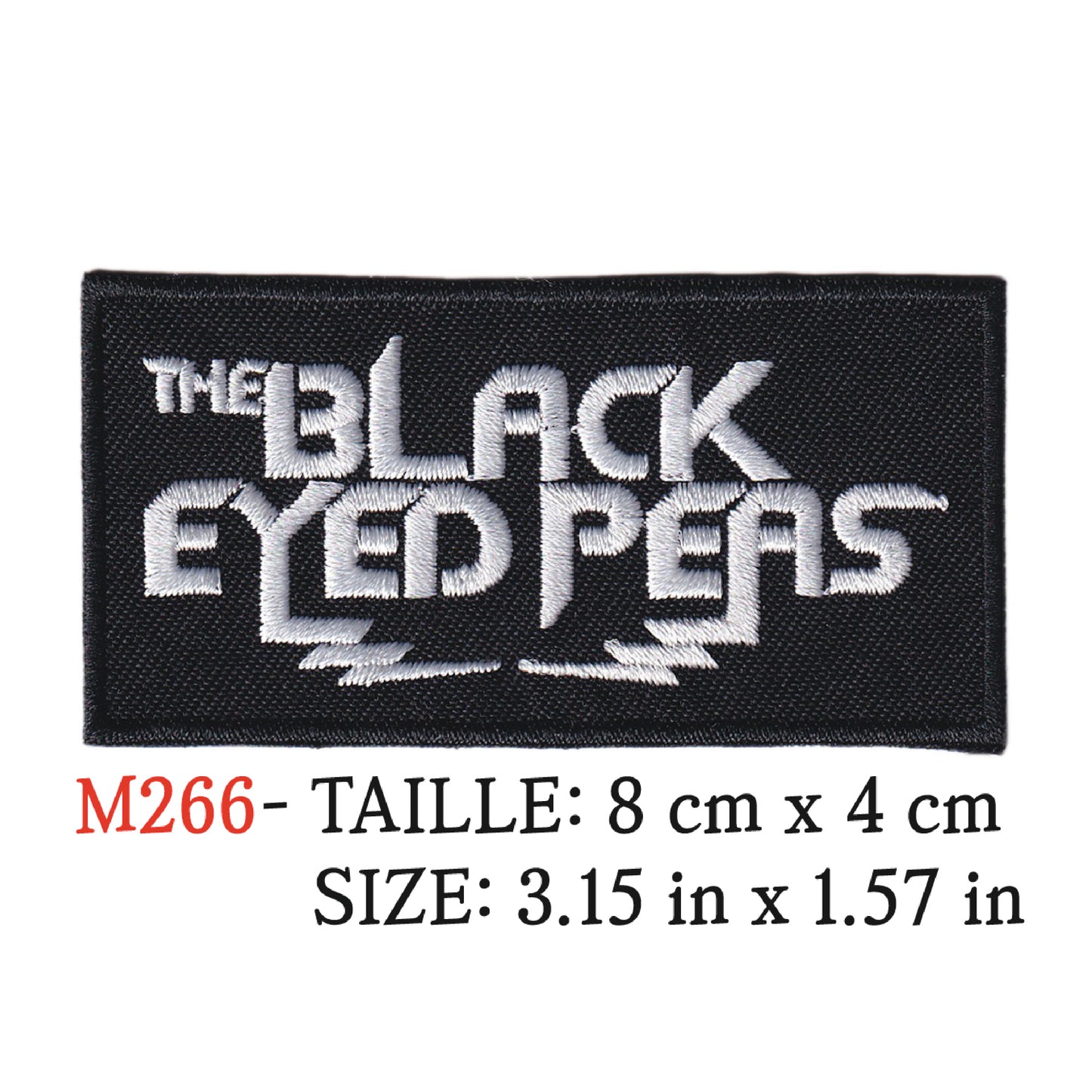 MAXIMUMPATCHES - Ecusson Patch Brodé Thermocollant - 8 cm x 4 cm - The Black Eyed Peas Groupe Musique Rock Punk Hard Trash Métal Heavy Psychedelic Hip Hop Rap