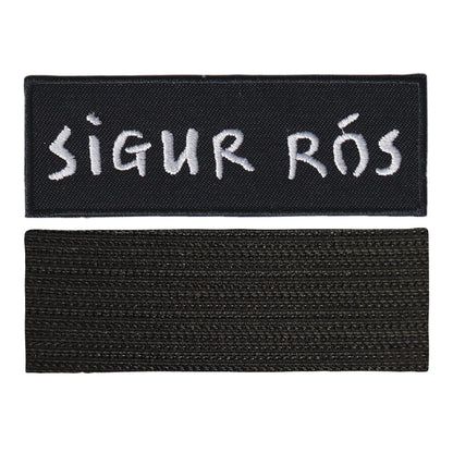 MAXIMUMPATCHES - Sigur Ros - 10 cm x 3,4 cm - Ecusson Patch Brodé Avec Scratch Cousu Au Dos + Carré Scratch A Coudre, Face Opposé 10 cm x 10 cm/Groupe Musique Métal Rock Punk Heavy Trash Blues