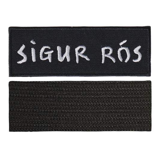 MAXIMUMPATCHES - Sigur Ros - 10 cm x 3,4 cm - Ecusson Patch Brodé Avec Scratch Cousu Au Dos + Carré Scratch A Coudre, Face Opposé 10 cm x 10 cm/Groupe Musique Métal Rock Punk Heavy Trash Blues