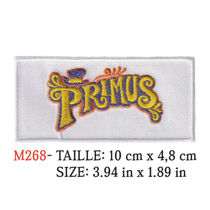 MAXIMUMPATCHES - Ecusson Patch Brodé Thermocollant - 10 cm x 4,8 cm - Primus Groupe Musique Rock Punk Hard Trash Métal Heavy Psychedelic