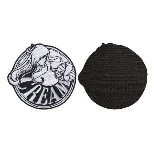 MAXIMUMPATCHES - Cream - 8 cm x 7,5 cm - Ecusson Patch Brodé Avec Scratch Cousu Au Dos + Carré Scratch A Coudre, Face Opposé 10 cm x 10 cm/Groupe Musique Métal Rock Punk Heavy Trash Blues