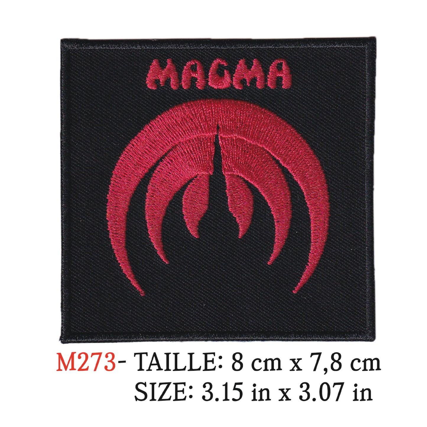 MAXIMUMPATCHES - Ecusson Patch Brodé Thermocollant - 8 cm x 7,8 cm - Magma Groupe Musique Rock Punk Hard Trash Métal Heavy Psychedelic