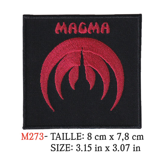 MAXIMUMPATCHES - Ecusson Patch Brodé Thermocollant - 8 cm x 7,8 cm - Magma Groupe Musique Rock Punk Hard Trash Métal Heavy Psychedelic