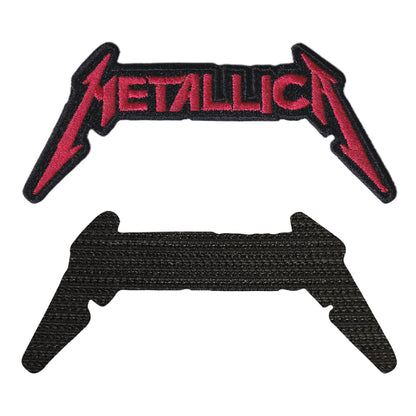 MAXIMUMPATCHES - Métallica - Longueur 10 cm - Ecusson Patch Brodé Avec Scratch Cousu Au Dos + Carré Scratch A Coudre, Face Opposé 10 cm x 10 cm/Groupe Musique Métal Rock Punk Heavy Trash Blues