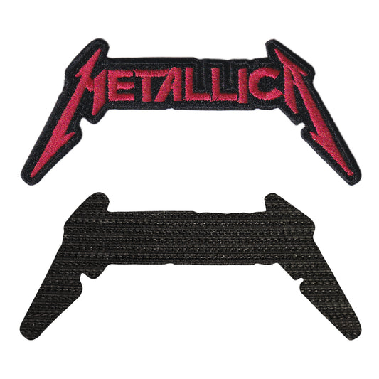 MAXIMUMPATCHES - Métallica - Longueur 10 cm - Ecusson Patch Brodé Avec Scratch Cousu Au Dos + Carré Scratch A Coudre, Face Opposé 10 cm x 10 cm/Groupe Musique Métal Rock Punk Heavy Trash Blues