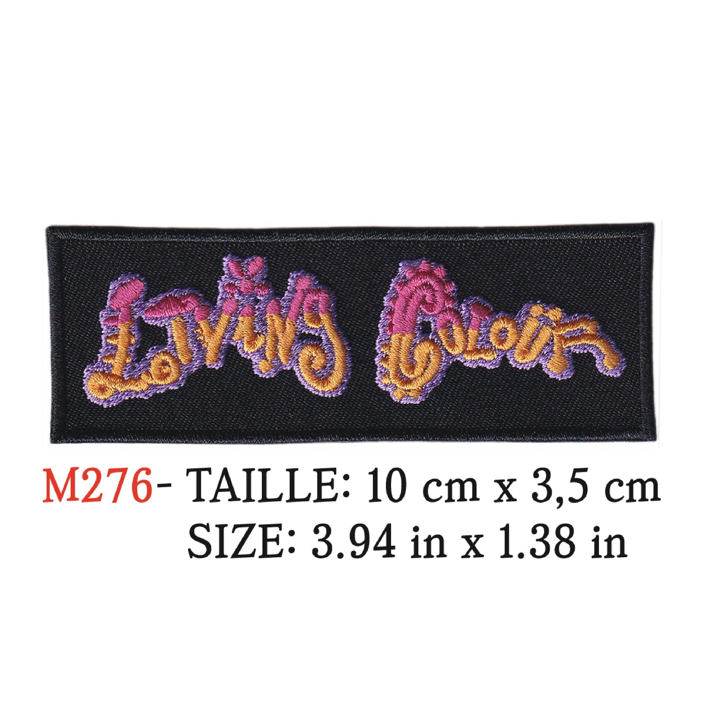 MAXIMUMPATCHES - Ecusson Patch Brodé Thermocollant - 10 cm x 3,5 cm - Living Colour Groupe Musique Rock Punk Hard Trash Métal Heavy Psychedelic