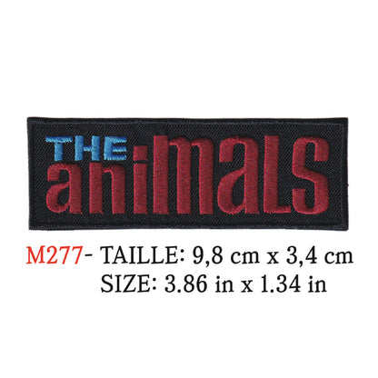 MAXIMUMPATCHES - Ecusson Patch Brodé Thermocollant - 9,8 cm x 3,4 cm - The Animals Groupe Musique Rock Punk Hard Trash Métal Heavy Psychedelic