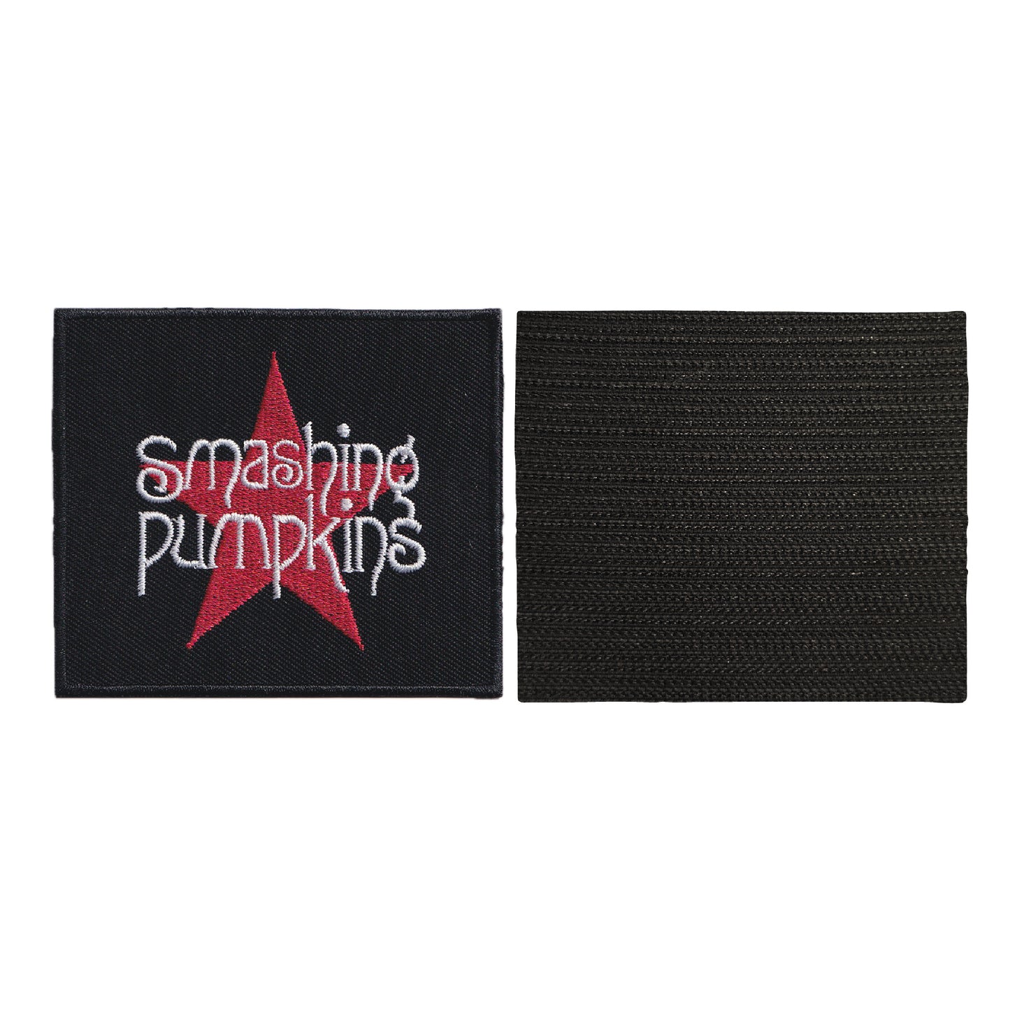 MAXIMUMPATCHES - Smashing Pumpkins - 8 cm x 6,7 cm - Ecusson Patch Brodé Avec Scratch Cousu Au Dos + Carré Scratch A Coudre, Face Opposé 10 cm x 10 cm/Groupe Musique Métal Rock Punk Heavy Trash Blues