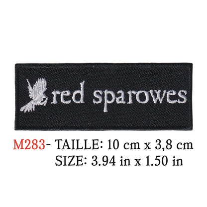MAXIMUMPATCHES - Ecusson Patch Brodé Thermocollant -10 cm x 3,8 cm - Red Sparowes Groupe Musique Rock Punk Hard Trash Métal Heavy Psychedelic