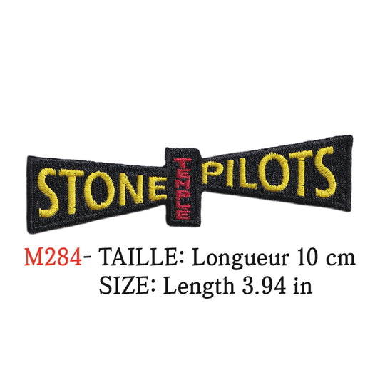 MAXIMUMPATCHES - Ecusson Patch Brodé Thermocollant - Longueur 10 cm - Stone Temple Pilots Groupe Musique Rock Punk Hard Trash Métal Heavy Psychedelic