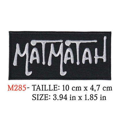 MAXIMUMPATCHES - Ecusson Patch Brodé Thermocollant - 10 cm x 4,7 cm - Matmatah Groupe Musique Rock Punk Hard Trash Métal Heavy Psychedelic