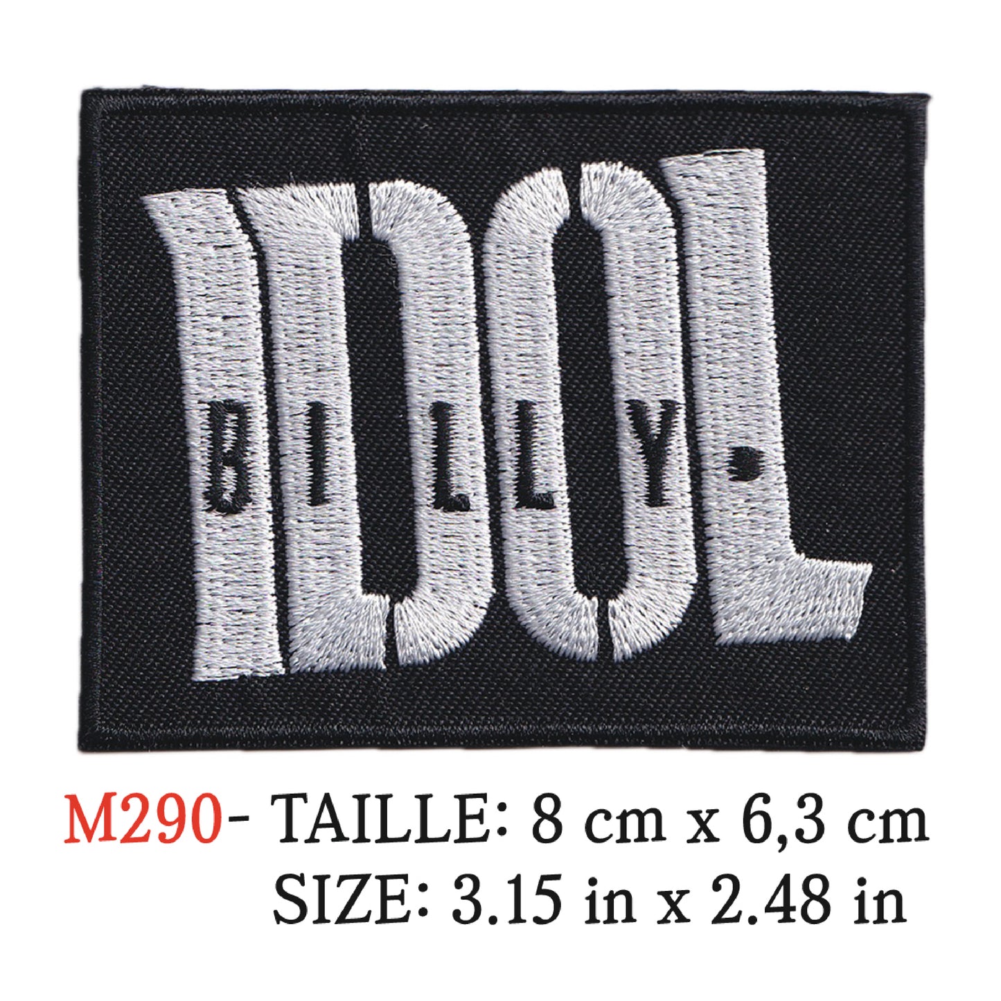 MAXIMUMPATCHES - Ecusson Patch Brodé Thermocollant - 8 cm x 6,3 cm - Billy Idol Groupe Musique Rock Punk Hard Trash Métal Heavy Psychedelic