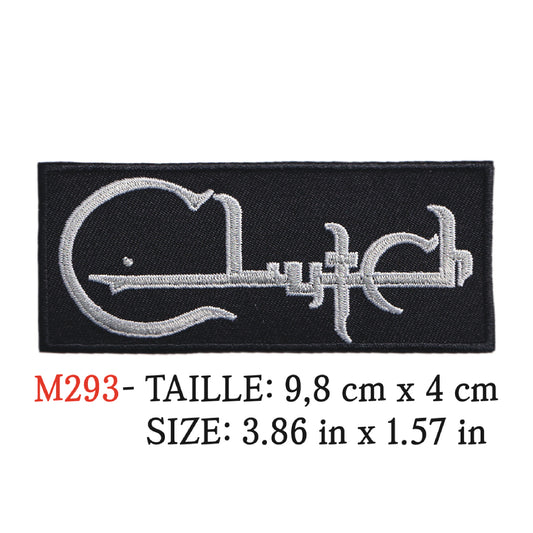 MAXIMUMPATCHES - Ecusson Patch Brodé Thermocollant - 9,8 cm x 4 cm - Clutch Groupe Musique Rock Punk Hard Trash Métal Heavy Psychedelic