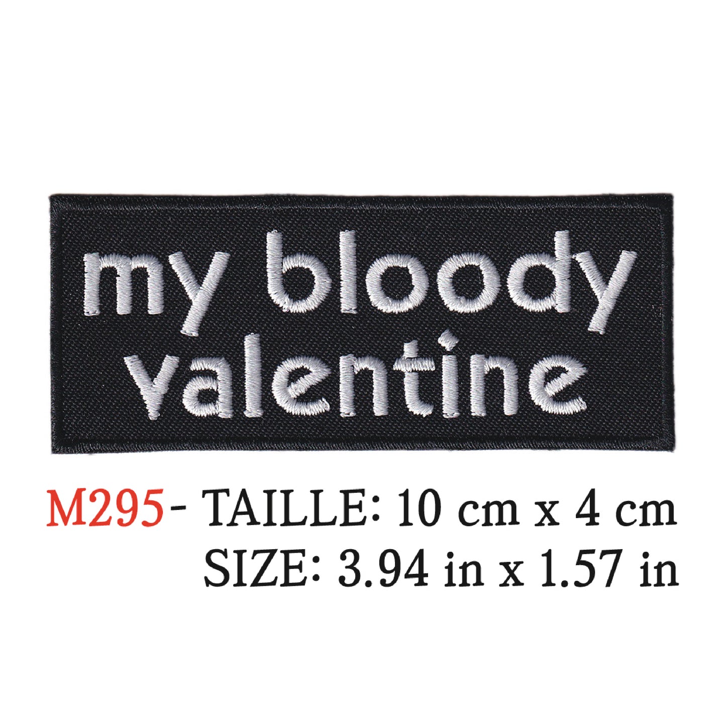 MAXIMUMPATCHES - Ecusson Patch Brodé Thermocollant - 10 cm x 4 cm - My Bloody Valentine Groupe Musique Rock Punk Hard Trash Métal Heavy Psychedelic