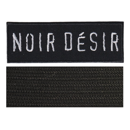 MAXIMUMPATCHES - Noir Désir - 10 cm x 3,5 cm - Ecusson Patch Brodé Avec Scratch Cousu Au Dos + Carré Scratch A Coudre, Face Opposé 10 cm x 10 cm/Groupe Musique Métal Rock Punk Heavy Trash Blues