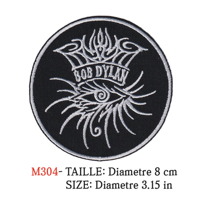 MAXIMUMPATCHES - Ecusson Patch Brodé Thermocollant - Diametre 8 cm - Groupe Musique Rock Punk Hard Trash Métal Heavy Psychedelic