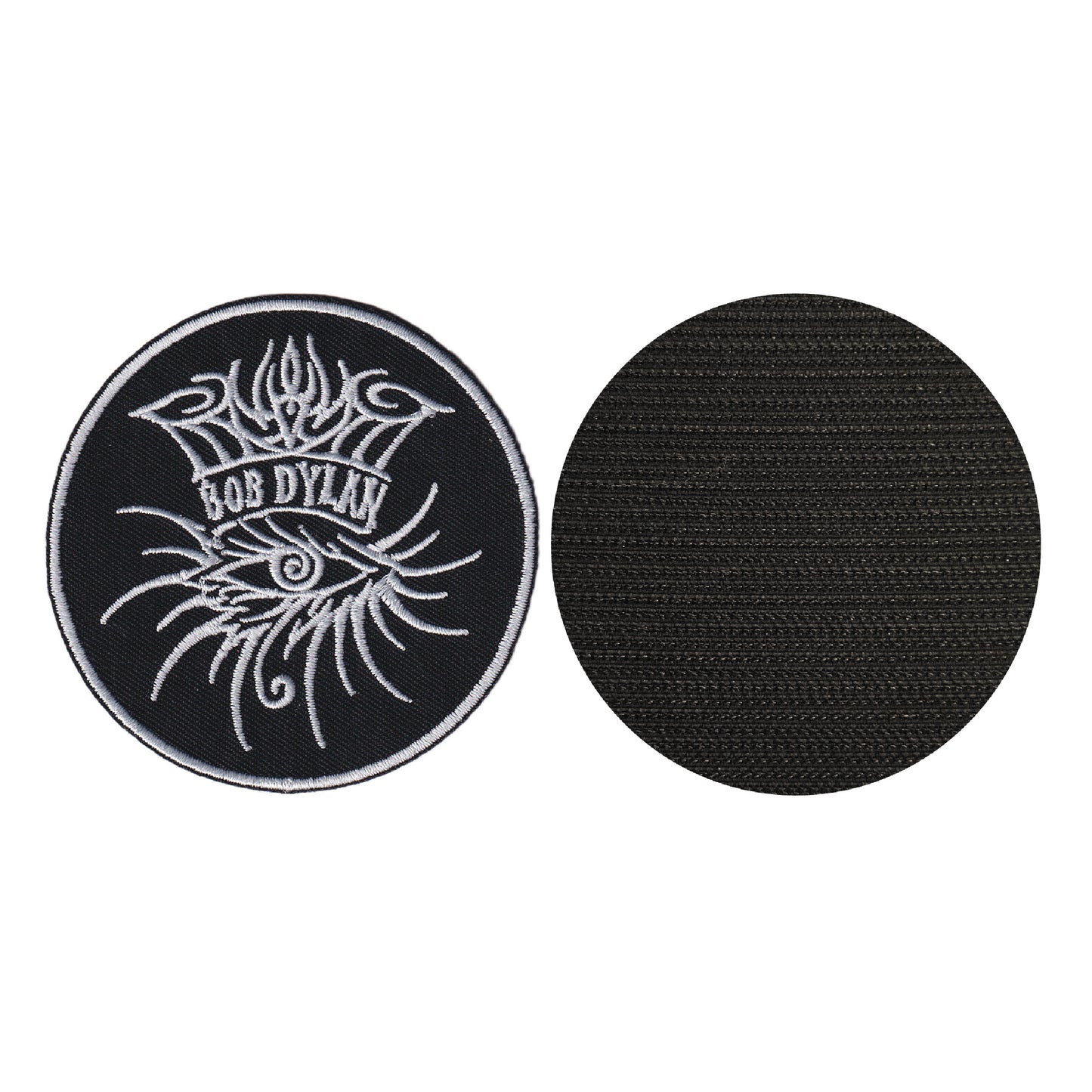 MAXIMUMPATCHES - Diamètre 8 cm - Ecusson Patch Brodé Avec Scratch Cousu Au Dos + Carré Scratch A Coudre, Face Opposé 10 cm x 10 cm/Groupe Musique Métal Rock Punk Heavy Trash Blues