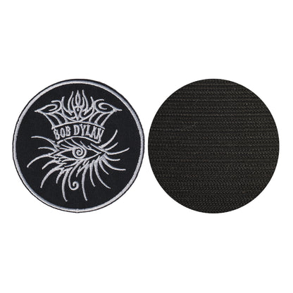 MAXIMUMPATCHES - Diamètre 8 cm - Ecusson Patch Brodé Avec Scratch Cousu Au Dos + Carré Scratch A Coudre, Face Opposé 10 cm x 10 cm/Groupe Musique Métal Rock Punk Heavy Trash Blues