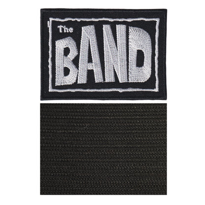 MAXIMUMPATCHES - The Band - 8 cm x 5,8 cm - Ecusson Patch Brodé Avec Scratch Cousu Au Dos + Carré Scratch A Coudre, Face Opposé 10 cm x 10 cm/Groupe Musique Métal Rock Punk Heavy Trash Blues