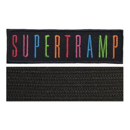 MAXIMUMPATCHES - Supertramp - 10 cm x 3 cm - Ecusson Patch Brodé Avec Scratch Cousu Au Dos + Carré Scratch A Coudre, Face Opposé 10 cm x 10 cm/Groupe Musique Métal Rock Punk Heavy Trash Blues