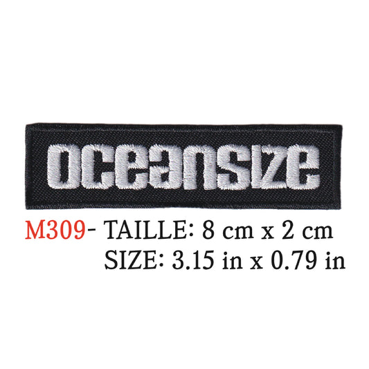 MAXIMUMPATCHES - Ecusson Patch Brodé Thermocollant - 309M - 8 cm x 2cm - Océansize Groupe Musique Rock Punk Hard Trash Métal Heavy Psychedelic