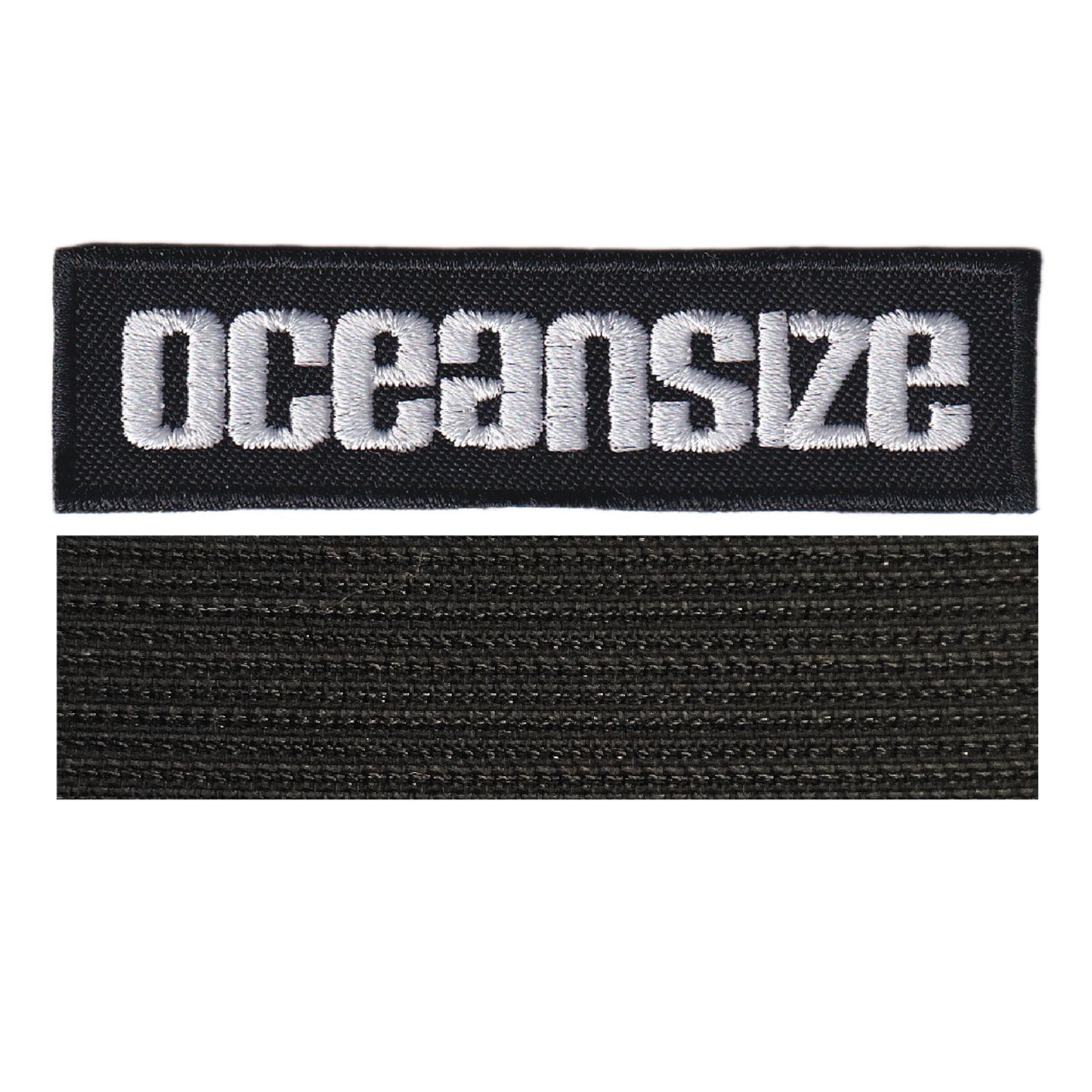 MAXIMUMPATCHES - Oceansize - 8 cm x 2 cm - Ecusson Patch Brodé Avec Scratch Cousu Au Dos + Carré Scratch A Coudre, Face Opposé 10 cm x 10 cm/Groupe Musique Métal Rock Punk Heavy Trash Blues