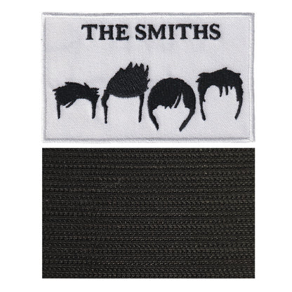 MAXIMUMPATCHES - The Smiths - 10 cm x 6 cm - Ecusson Patch Brodé Avec Scratch Cousu Au Dos + Carré Scratch A Coudre, Face Opposé 10 cm x 10 cm/Groupe Musique Métal Rock Punk Heavy Trash Blues