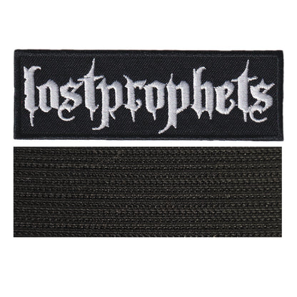 MAXIMUMPATCHES - Last Prophets - 9,8 cm x 3,3 cm - Ecusson Patch Brodé Avec Scratch Cousu Au Dos + Carré Scratch A Coudre, Face Opposé 10 cm x 10 cm/Groupe Musique Métal Rock Punk Heavy Trash Blues
