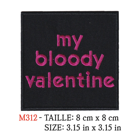 MAXIMUMPATCHES - Ecusson Patch Brodé Thermocollant - 8 cm x 8 cm - My Bloody Valentine Groupe Musique Rock Punk Hard Trash Métal Heavy Psychedelic