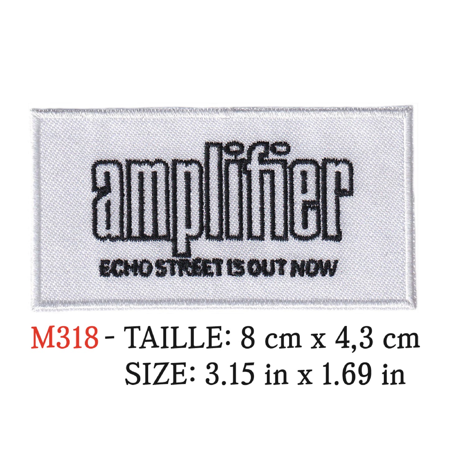 MAXIMUMPATCHES - Ecusson Patch Brodé Thermocollant - 8 cm x 4,3 cm - Amplifier Groupe Musique Rock Punk Hard Trash Métal Heavy Psychedelic