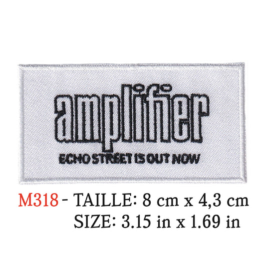 MAXIMUMPATCHES - Ecusson Patch Brodé Thermocollant - 8 cm x 4,3 cm - Amplifier Groupe Musique Rock Punk Hard Trash Métal Heavy Psychedelic