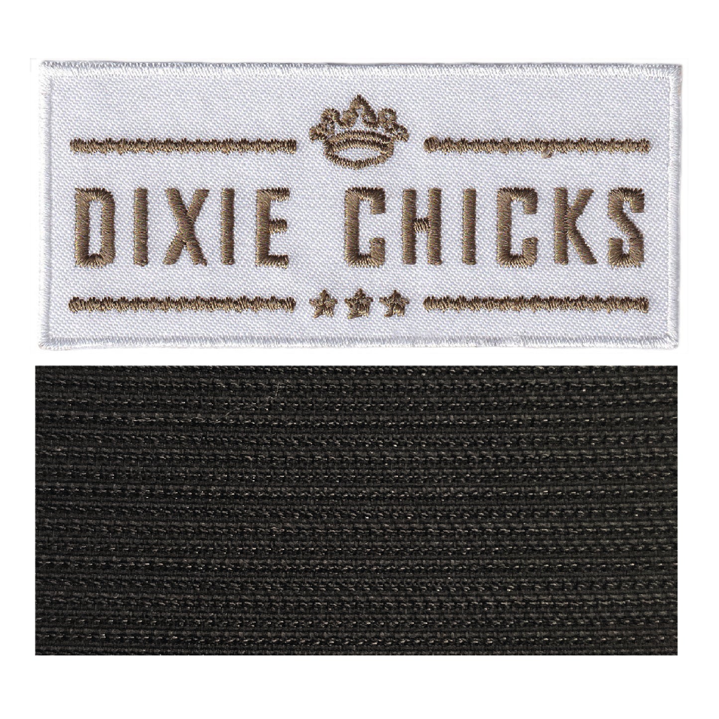 MAXIMUMPATCHES - Dixie Chicks - 10 cm x 4,5 cm - Ecusson Patch Brodé Avec Scratch Cousu Au Dos + Carré Scratch A Coudre, Face Opposé 10 cm x 10 cm/Groupe Musique Métal Rock Punk Heavy Trash Blues