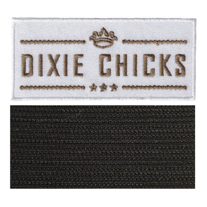 MAXIMUMPATCHES - Dixie Chicks - 10 cm x 4,5 cm - Ecusson Patch Brodé Avec Scratch Cousu Au Dos + Carré Scratch A Coudre, Face Opposé 10 cm x 10 cm/Groupe Musique Métal Rock Punk Heavy Trash Blues