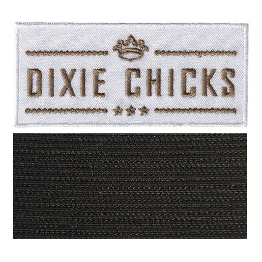 MAXIMUMPATCHES - Dixie Chicks - 10 cm x 4,5 cm - Ecusson Patch Brodé Avec Scratch Cousu Au Dos + Carré Scratch A Coudre, Face Opposé 10 cm x 10 cm/Groupe Musique Métal Rock Punk Heavy Trash Blues