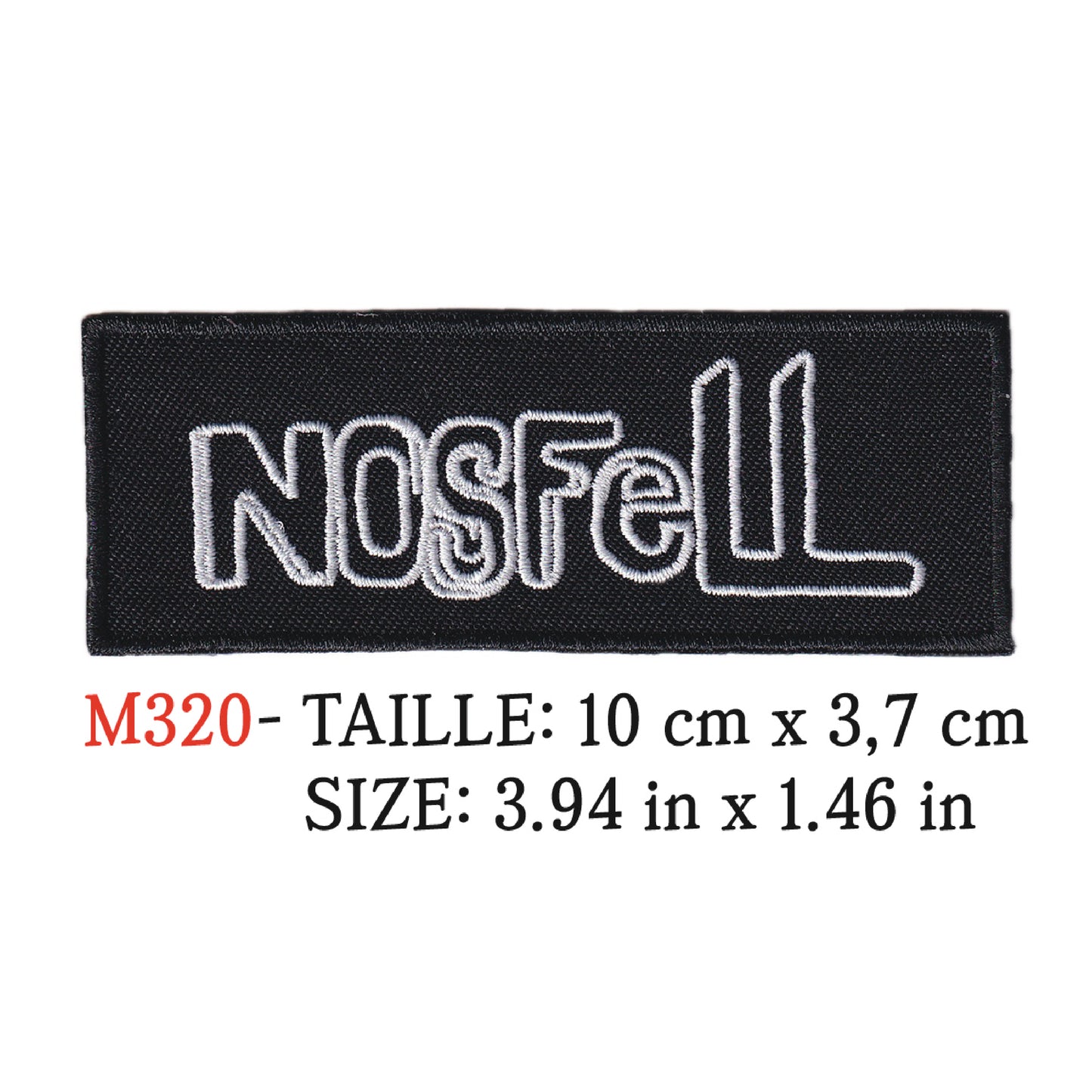 MAXIMUMPATCHES - Ecusson Patch Brodé Thermocollant - 10 cm x 3,7 cm - Nosfell Groupe Musique Rock Punk Hard Trash Métal Heavy Psychedelic