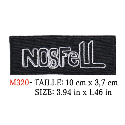 MAXIMUMPATCHES - Ecusson Patch Brodé Thermocollant - 10 cm x 3,7 cm - Nosfell Groupe Musique Rock Punk Hard Trash Métal Heavy Psychedelic