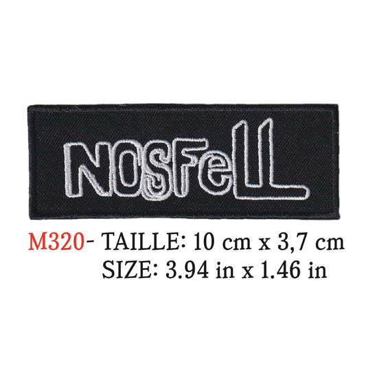 MAXIMUMPATCHES - Ecusson Patch Brodé Thermocollant - 10 cm x 3,7 cm - Nosfell Groupe Musique Rock Punk Hard Trash Métal Heavy Psychedelic
