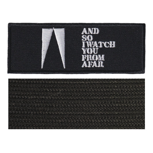 MAXIMUMPATCHES - And So I Watch You From Afar - 10 cm x 3,7 cm - Ecusson Patch Brodé Avec Scratch Cousu Au Dos + Carré Scratch A Coudre, Face Opposé 10 cm x 10 cm/Groupe Musique Métal Rock Punk Heavy Trash Blues