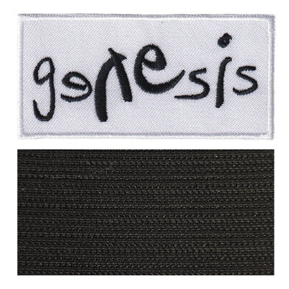 MAXIMUMPATCHES - Genesis - 8 cm x 4 cm - Ecusson Patch Brodé Avec Scratch Cousu Au Dos + Carré Scratch A Coudre, Face Opposé 10 cm x 10 cm/Groupe Musique Métal Rock Punk Heavy Trash Blues
