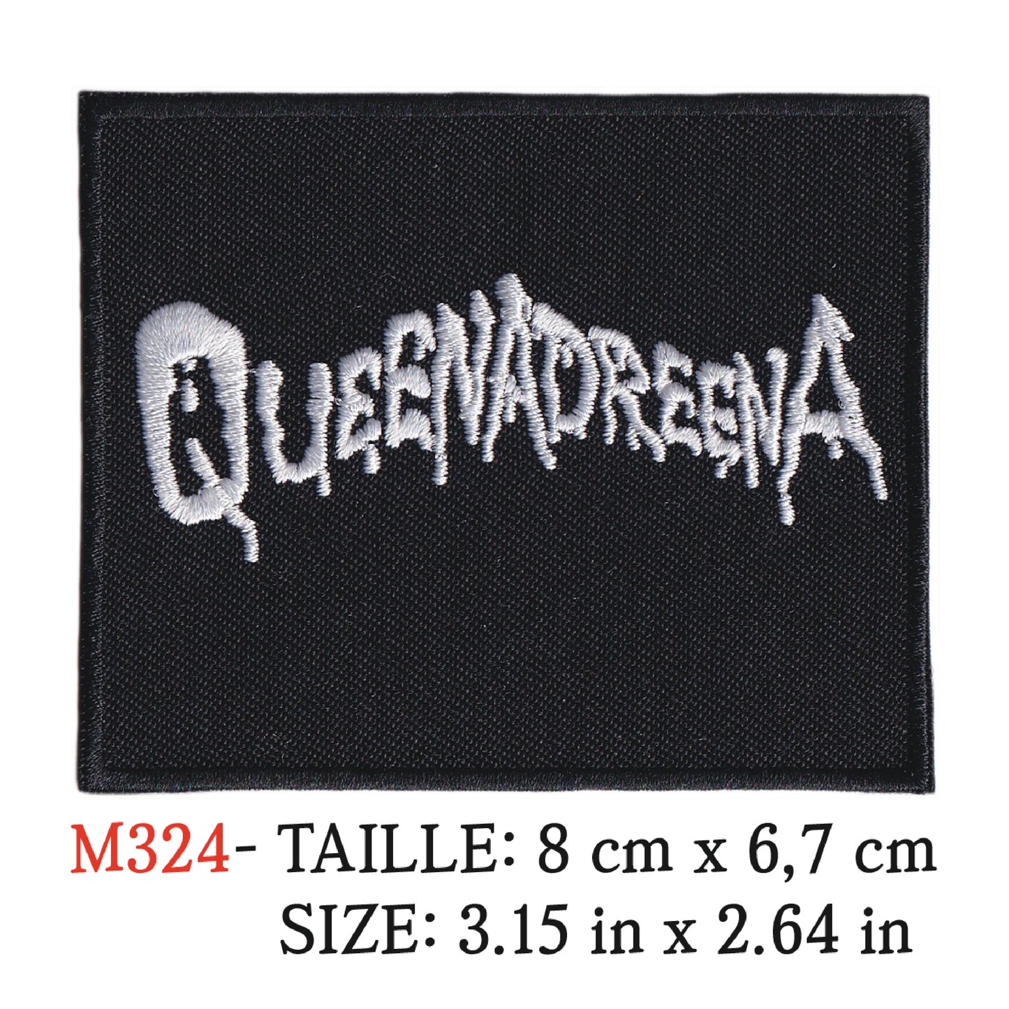 MAXIMUMPATCHES - Ecusson Patch Brodé Thermocollant - 8 cm x 6,7 cm - Queenadreena Groupe Musique Rock Punk Hard Trash Métal Heavy Psychedelic