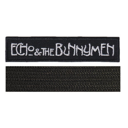 MAXIMUMPATCHES - Echo And The Bunnymen - 10 cm x 2,5 cm - Ecusson Patch Brodé Avec Scratch Cousu Au Dos + Carré Scratch A Coudre, Face Opposé 10 cm x 10 cm/Groupe Musique Métal Rock Punk Heavy Trash Blues