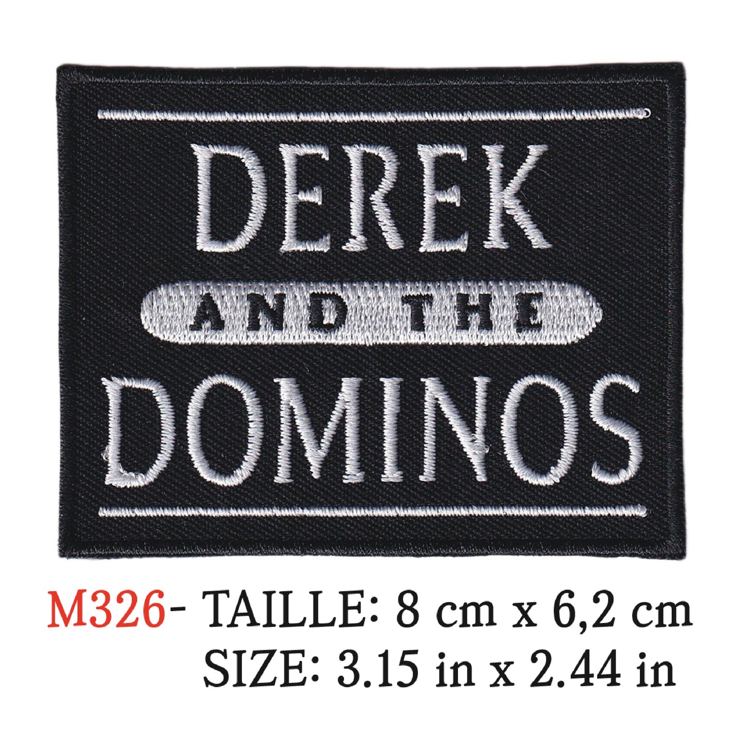 MAXIMUMPATCHES - Ecusson Patch Brodé Thermocollant - 8 cm x 6,2 cm - Derek And the Dominos Groupe Musique Rock Punk Hard Trash Métal Heavy Psychedelic