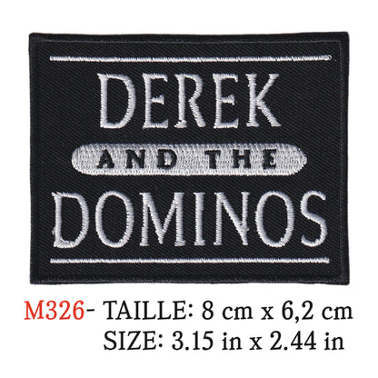 MAXIMUMPATCHES - Ecusson Patch Brodé Thermocollant - 8 cm x 6,2 cm - Derek And the Dominos Groupe Musique Rock Punk Hard Trash Métal Heavy Psychedelic