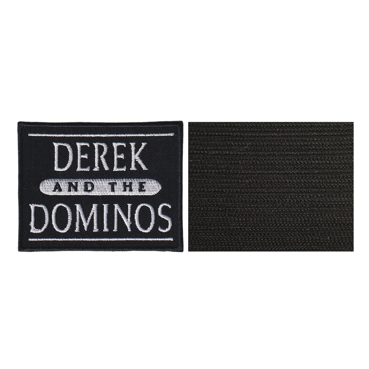 MAXIMUMPATCHES - Derek And The Dominos - 8 cm x 6,2 cm - Ecusson Patch Brodé Avec Scratch Cousu Au Dos + Carré Scratch A Coudre, Face Opposé 10 cm x 10 cm/Groupe Musique Métal Rock Punk Heavy Trash Blues