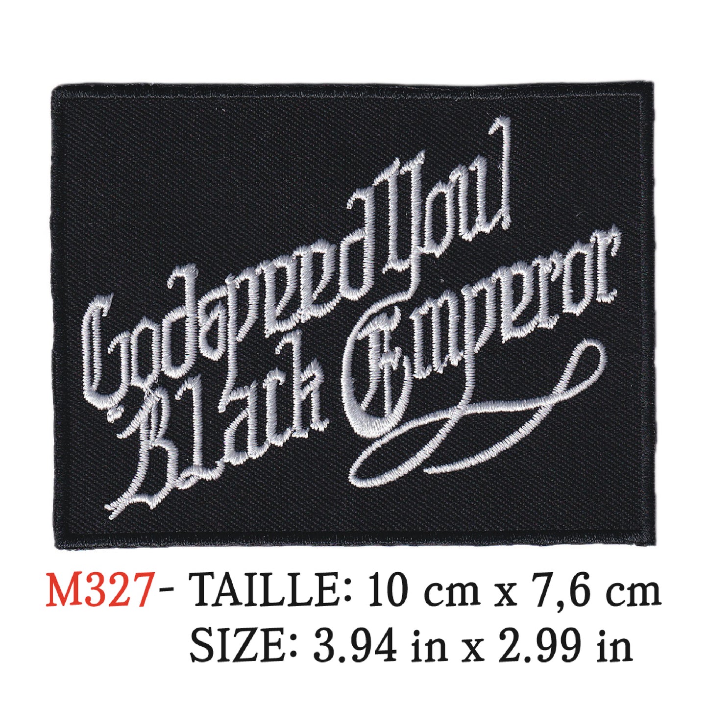 MAXIMUMPATCHES - Ecusson Patch Brodé Thermocollant - 10 cm x 7,6 cm - Godspeed You Black Emperor Groupe Musique Rock Punk Hard Trash Métal Heavy Psychedelic