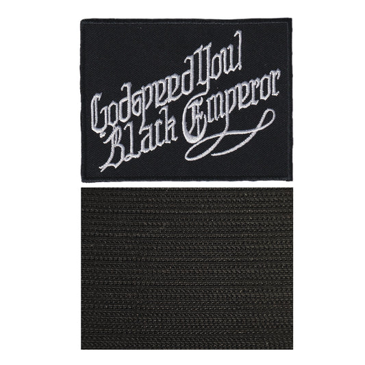 MAXIMUMPATCHES - Godspeed You Black Emperor - 10 cm x 7,6 cm - Ecusson Patch Brodé Avec Scratch Cousu Au Dos + Carré Scratch A Coudre, Face Opposé 10 cm x 10 cm/Groupe Musique Métal Rock Punk Heavy Trash Blues