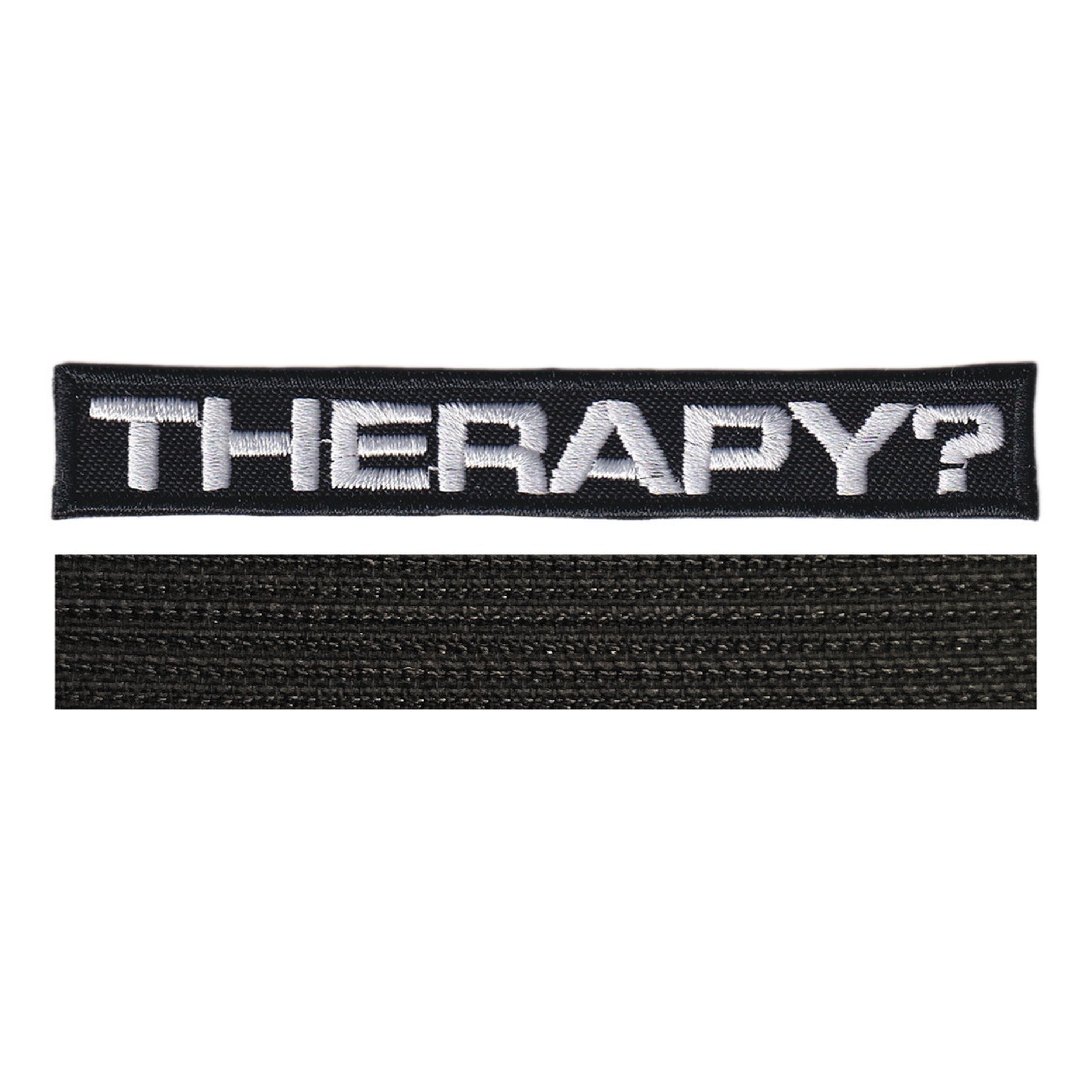 MAXIMUMPATCHES - Therapy? - Longueur 10 cm - Ecusson Patch Brodé Avec Scratch Cousu Au Dos + Carré Scratch A Coudre, Face Opposé 10 cm x 10 cm/Groupe Musique Métal Rock Punk Heavy Trash Blues
